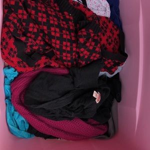 Bin of womens clothes medium
